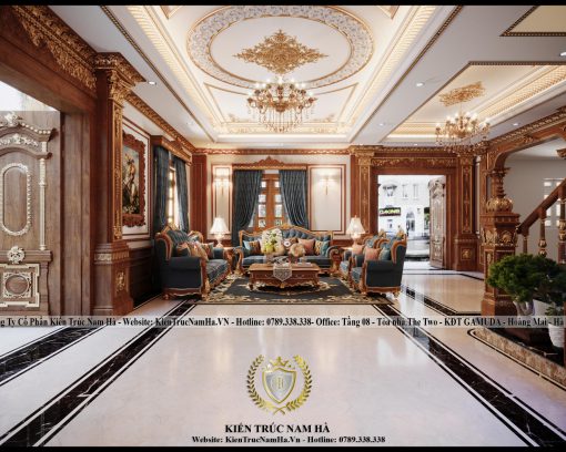 Phòng khách phong cách cổ điển của Mr. Khổng Đức - Hải Dương